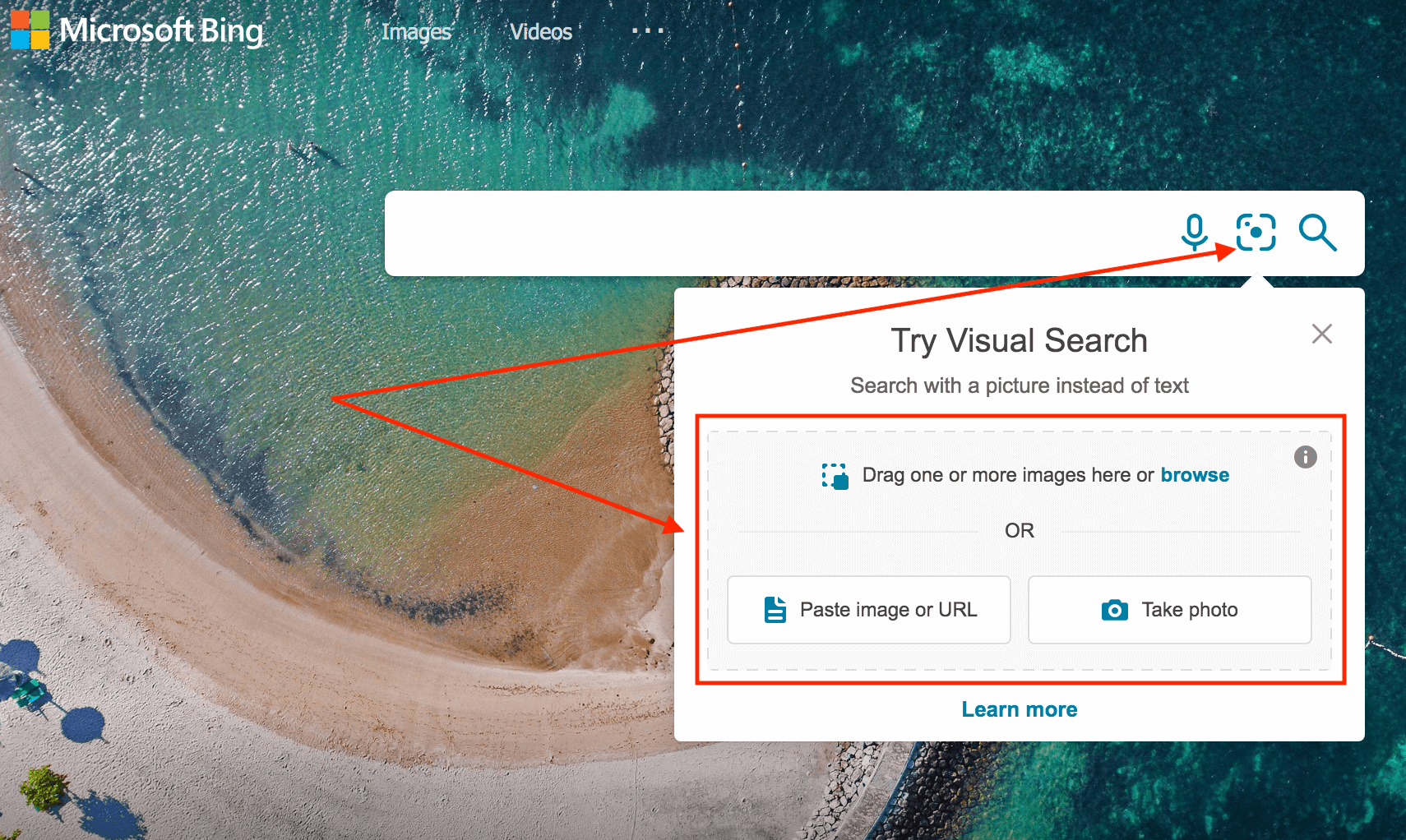 Bing visual search