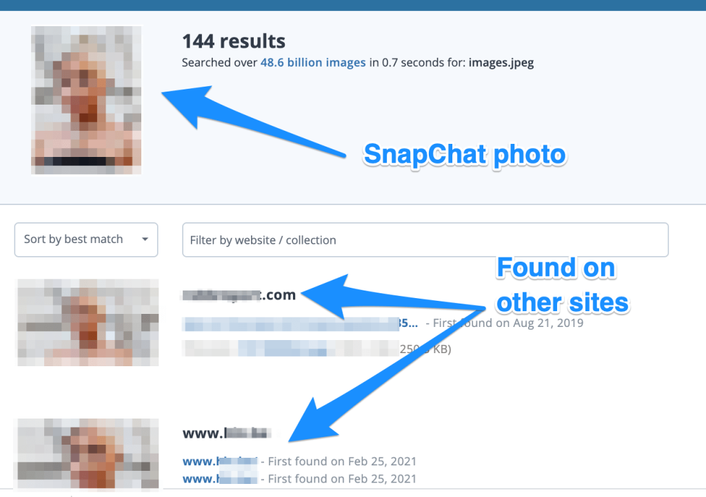 Identifying snapchat user by picture